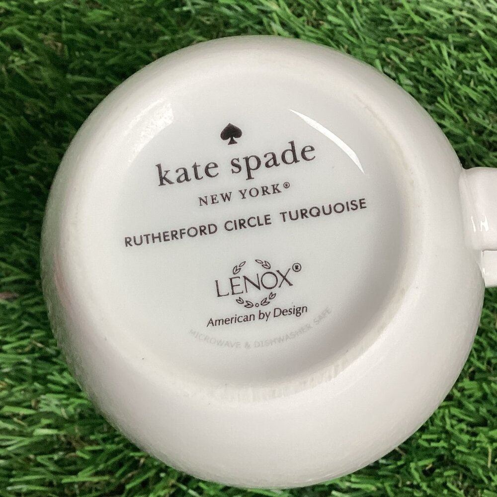 LENOX Kate Spade Rutherford Circle Turquoise Mug Set (2) - Picture 6 of 7